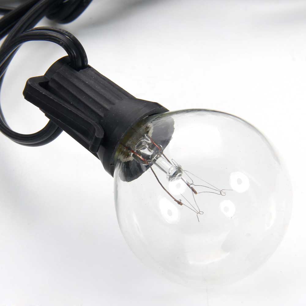 25 Foot Outdoor Globe Patio String Lights - Set of 25 G40 Clear Bulbs UK Plug eBay